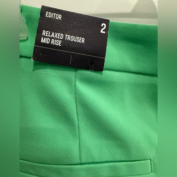 Express relaxed trouser mid rise; mint green - Picture 4 of 5